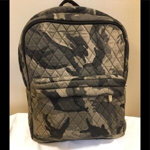 Rosen Blue Camouflage Printed Quilted Backpack